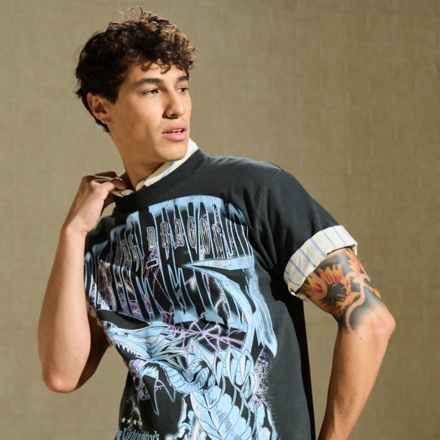Yu-Gi-Oh Blue-Eyes White Dragon Graphic T-Shirt — BoxLunch Exclusive