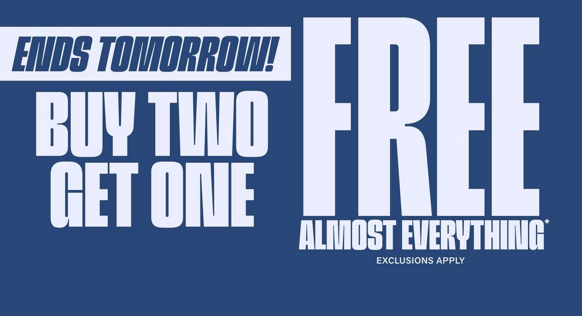 Buy Two, Get One Free Almost Everything