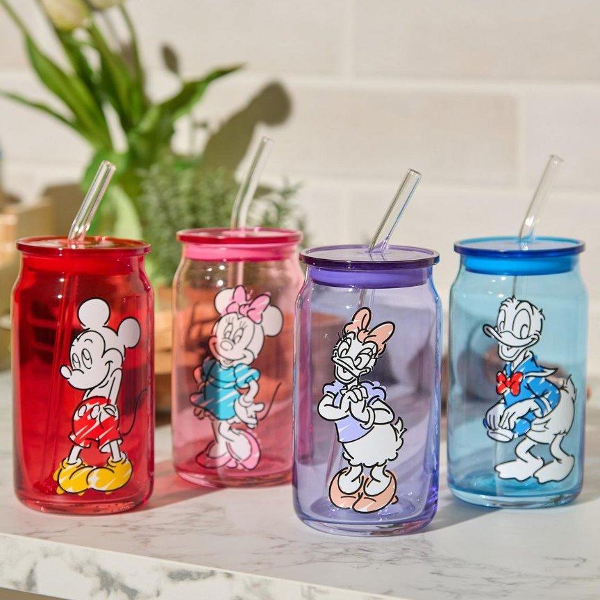 Disney Mickey and Friends Sketched Glass Cup Set