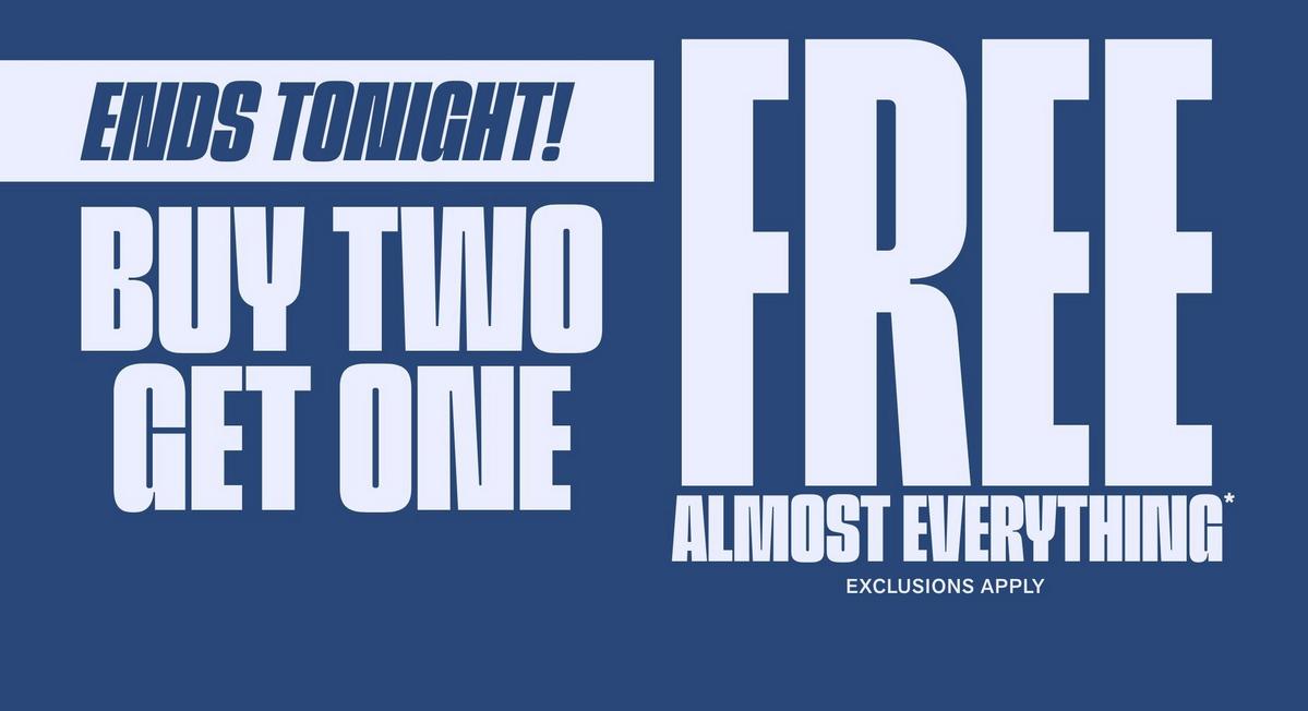 Buy Two, Get One Free Almost Everything