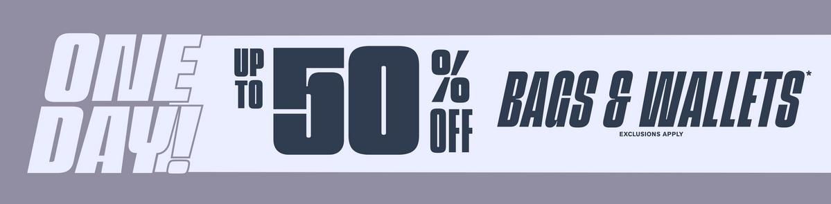 Up To 50% Off Bags & Wallets