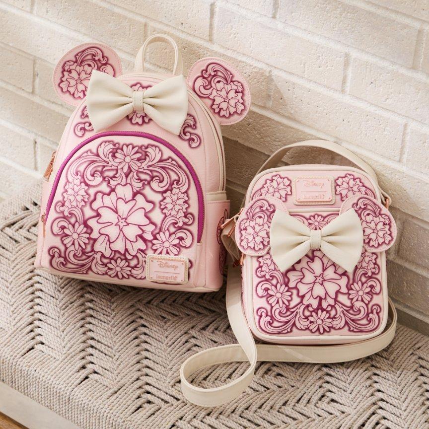Loungefly Disney Minnie Mouse Floral Ears Mini Backpack and Crossbody Bag - BoxLunch Exclusives