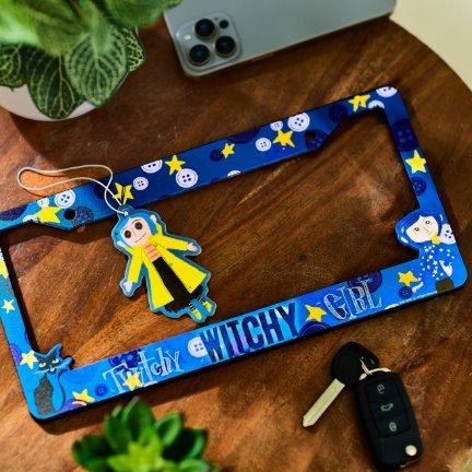 Coraline Twitchy Withcy Girl License Plate Frame & Air Freshener - BoxLunch Exclusive