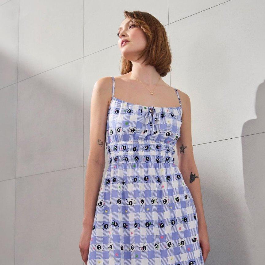 Studio Ghibli® Spirited Away Soot Sprites Gingham Midi Dress - BoxLunch Exclusive