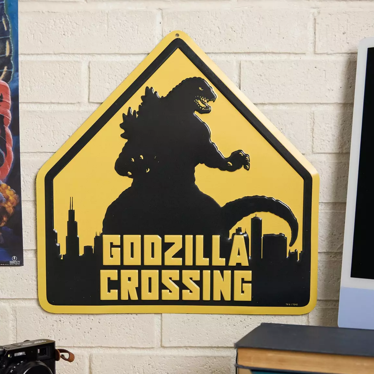 Godzilla Crossing Metal Wall Sign - BoxLunch Exclusive