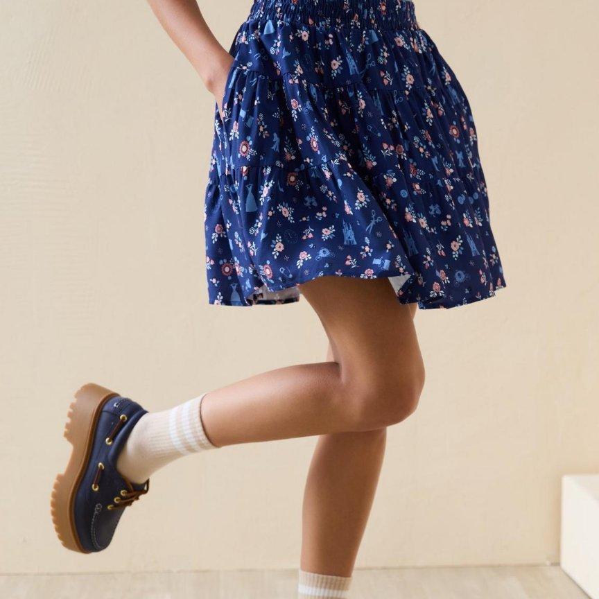 Disney Cinderella Icons Allover Print Tiered Skirt — BoxLunch Exclusive