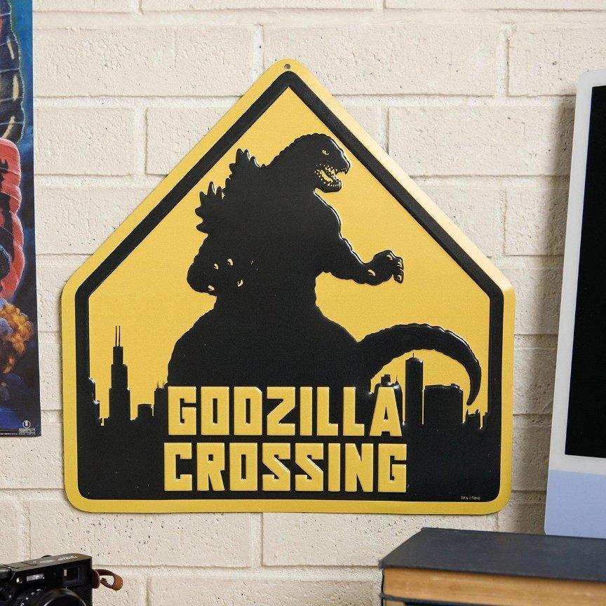 Godzilla Crossing Metal Wall Sign - BoxLunch Exclusive