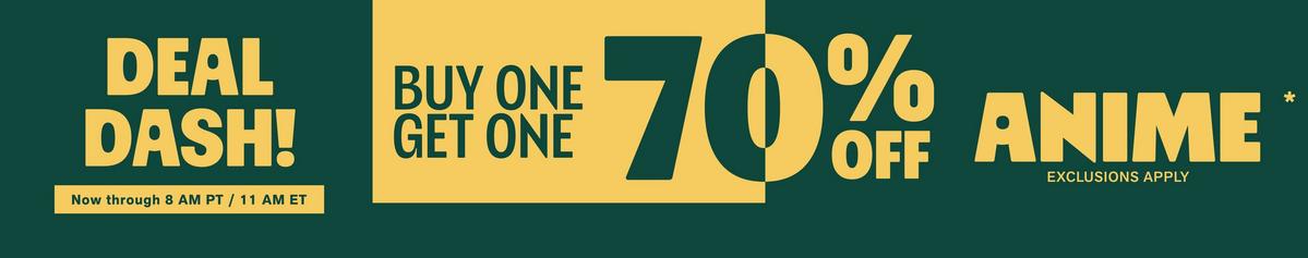 Deal Dash! Buy One, Get One 70% Off Anime