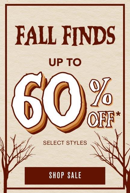 Shop Up To 60% Off Select Styles