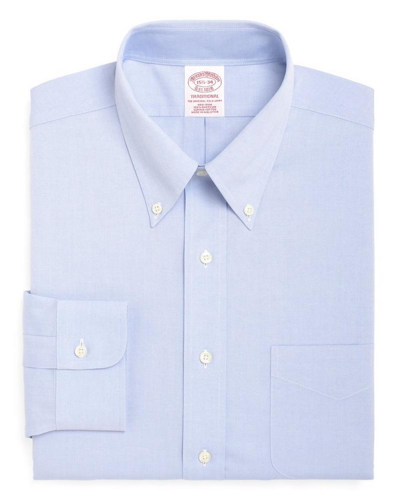 Cotton Brothers Button Down Dress Shirt in Blue and Light Brown 