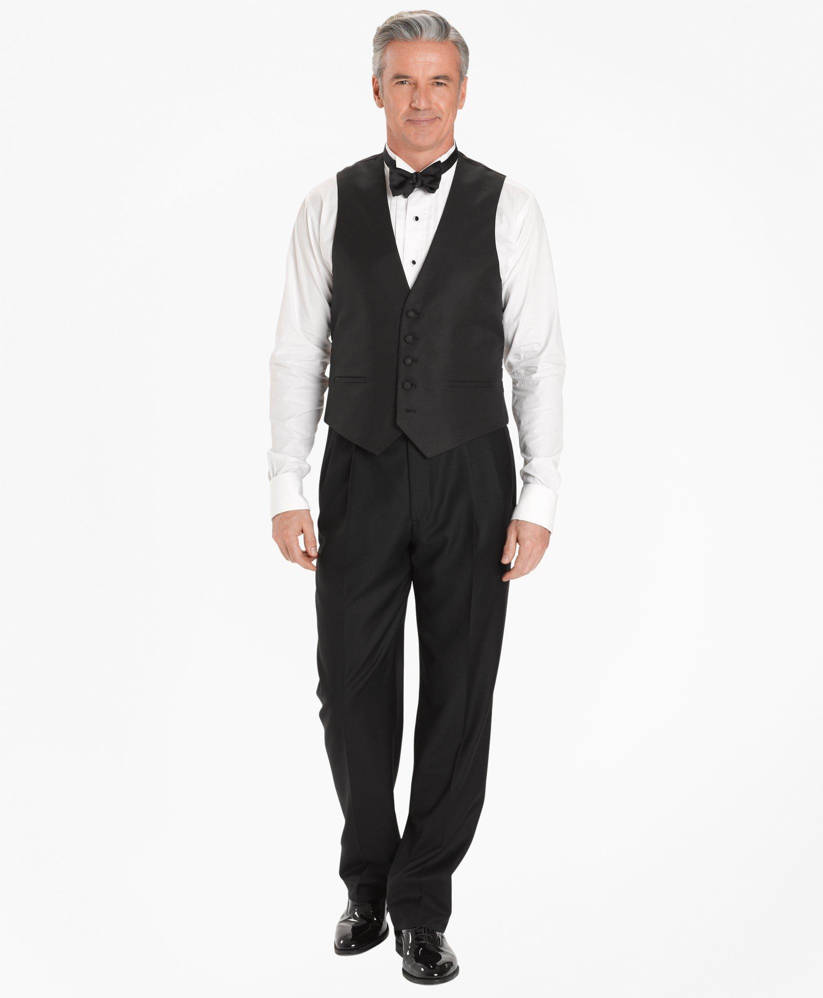 Men's Black Silk Tuxedo Vest