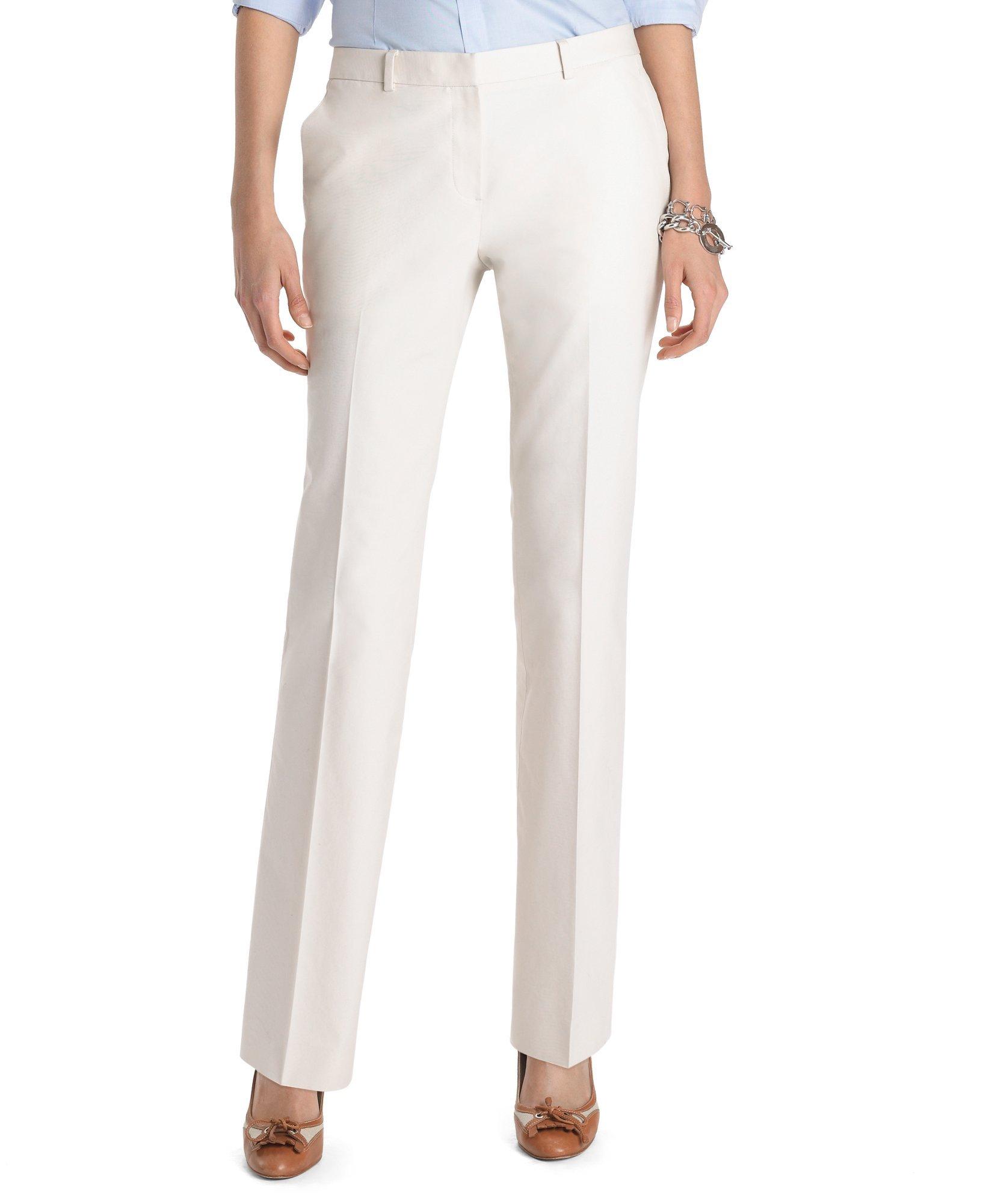 Women's Plain-Front Non-Iron Chinos | Brooks Brothers