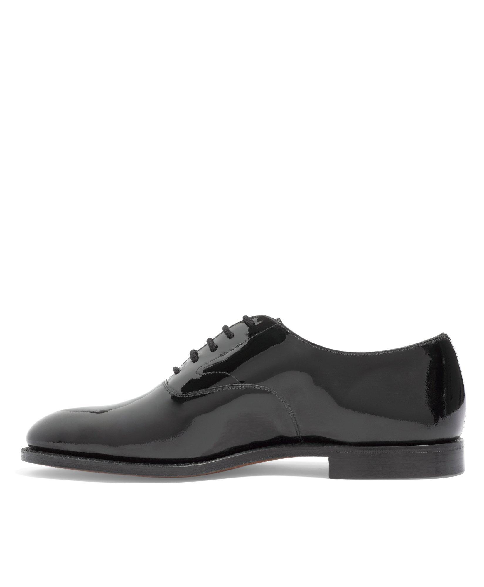 Black Patent Lace-Ups