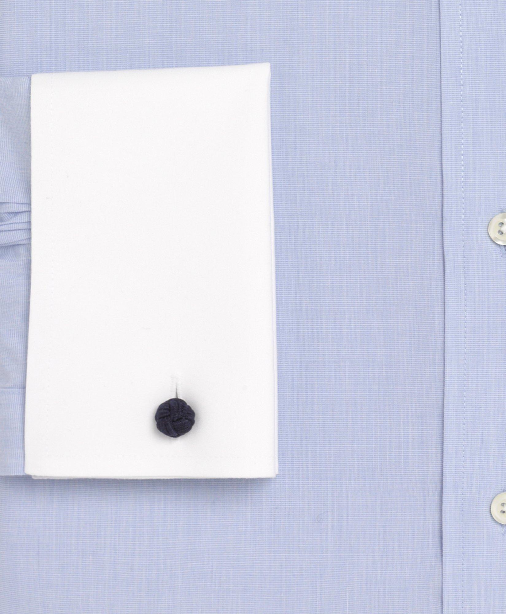 Mens French Blue Classic Fit Shirt With White Collar