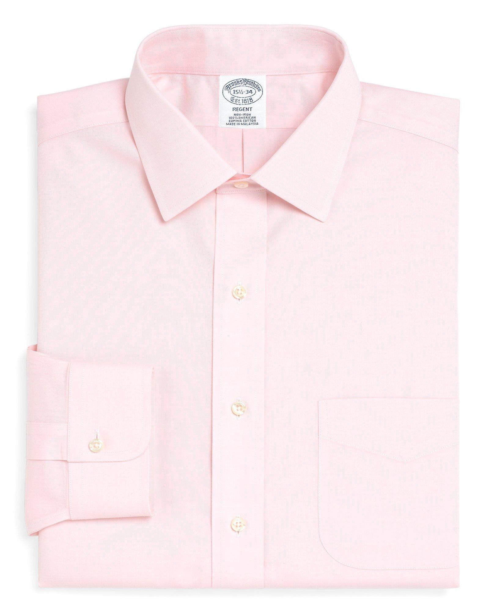 Men's Non-Iron Slim Fit Spread Collar Dress Shirt | Brooks Brothers