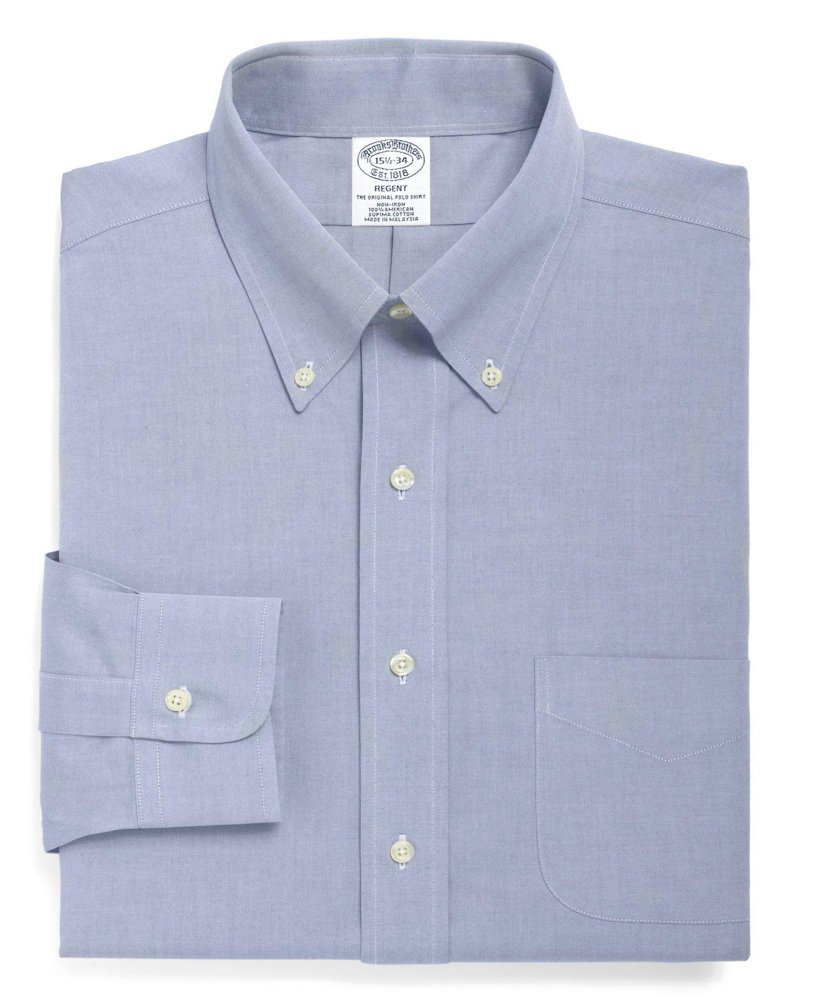 Men's Non-Iron Slim Fit Button-Down Collar Dress Shirt | Brooks