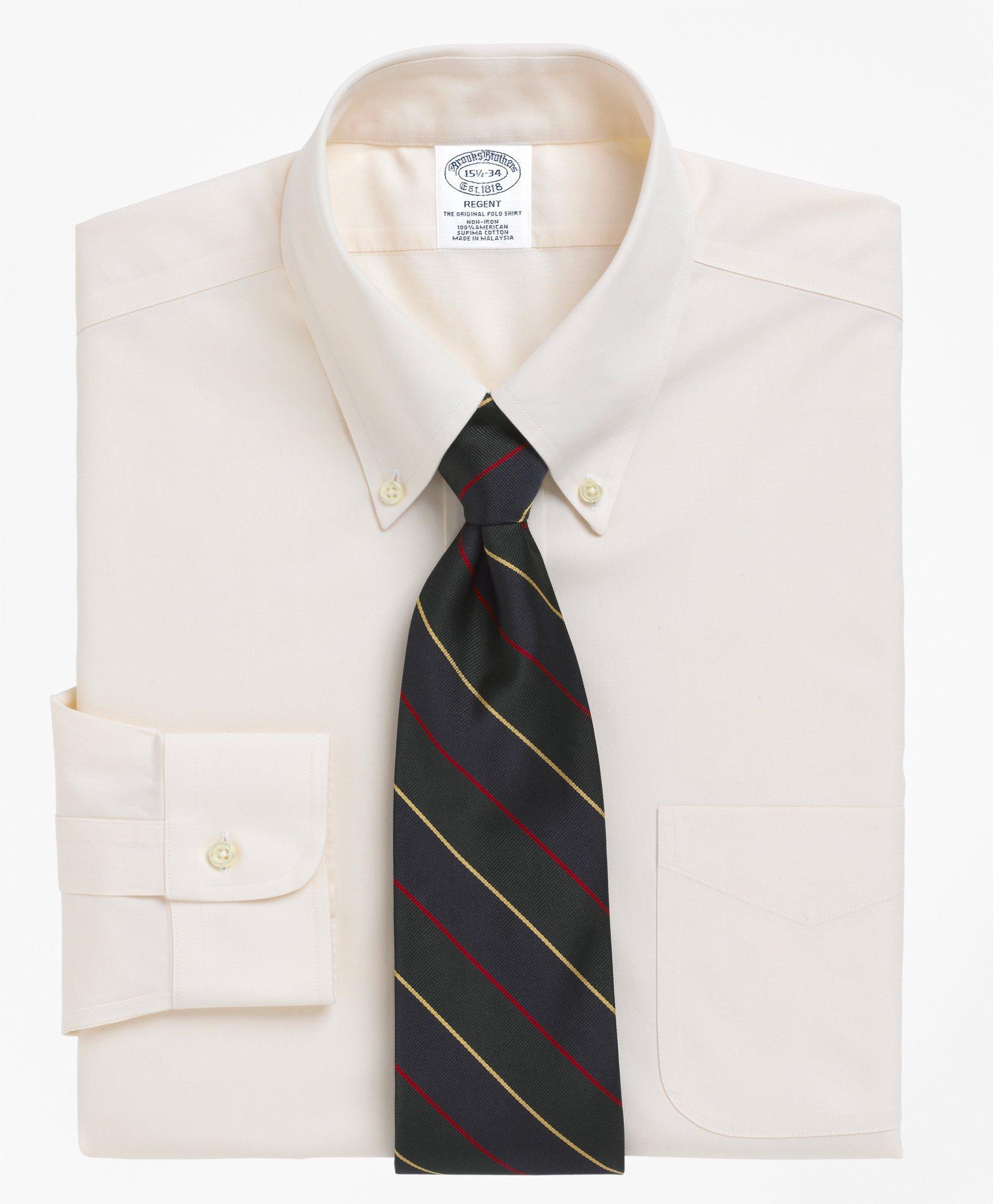 Men's Non-Iron Slim Fit Button-Down Collar Dress Shirt | Brooks