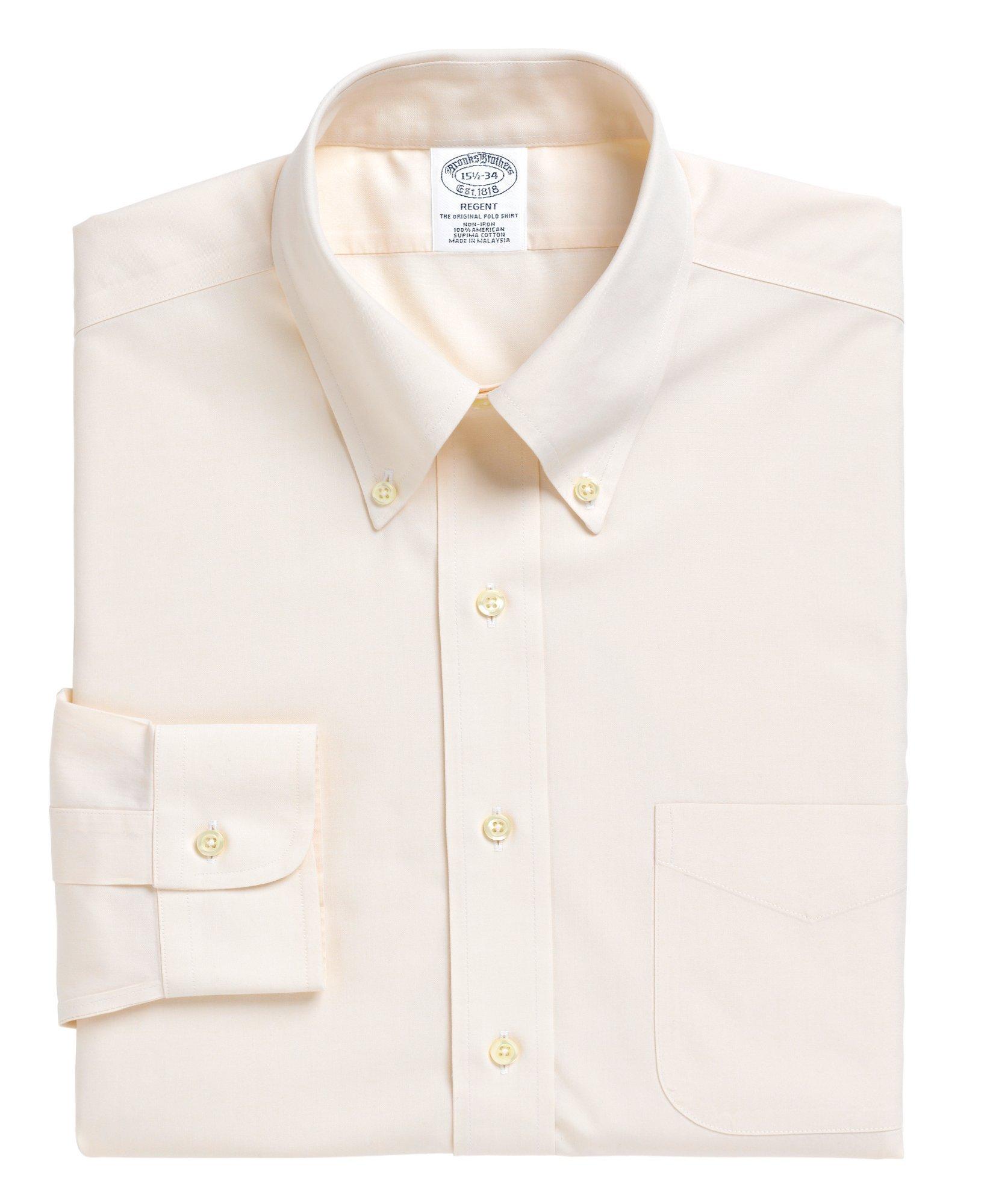 Brooks Brothers Men's Stretch Regent Regular-Fit Dress Shirt, Non-Iron Twill English Collar French Cuff Micro-Check | Pink | Size 17½ 38 - Shop