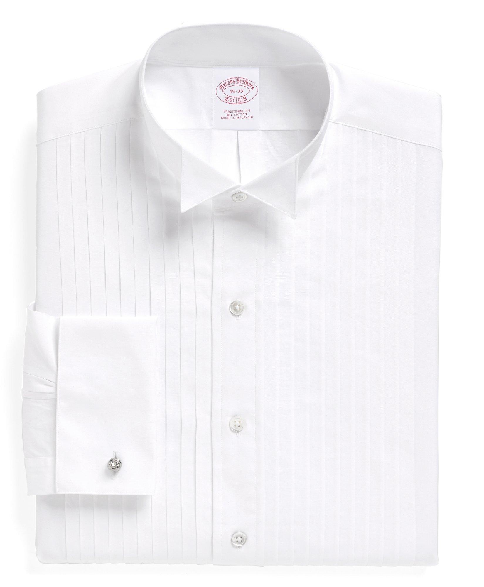 White Wing Collar Tuxedo Shirt with Pleated Bib (#901) – Fine Tuxedos