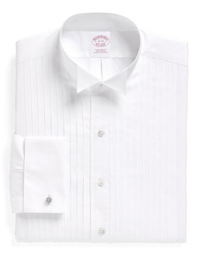 Traditional Fit Ten-Pleat Wing Collar Tuxedo Shirt, image 2