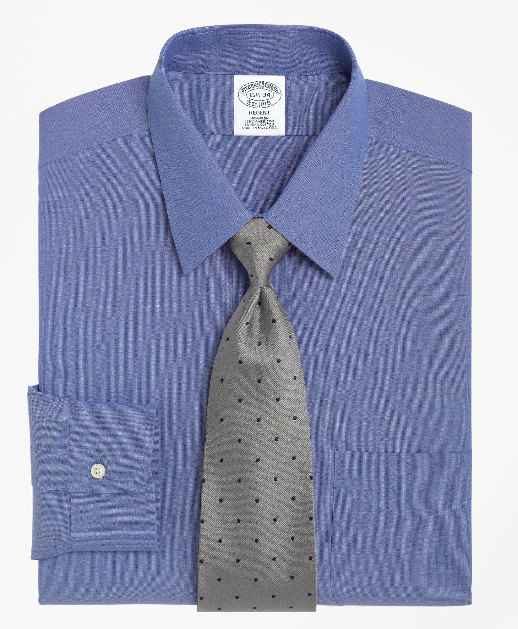 Regent Regular-Fit Dress Shirt, Non-Iron Contrast Ainsley Collar French Cuff