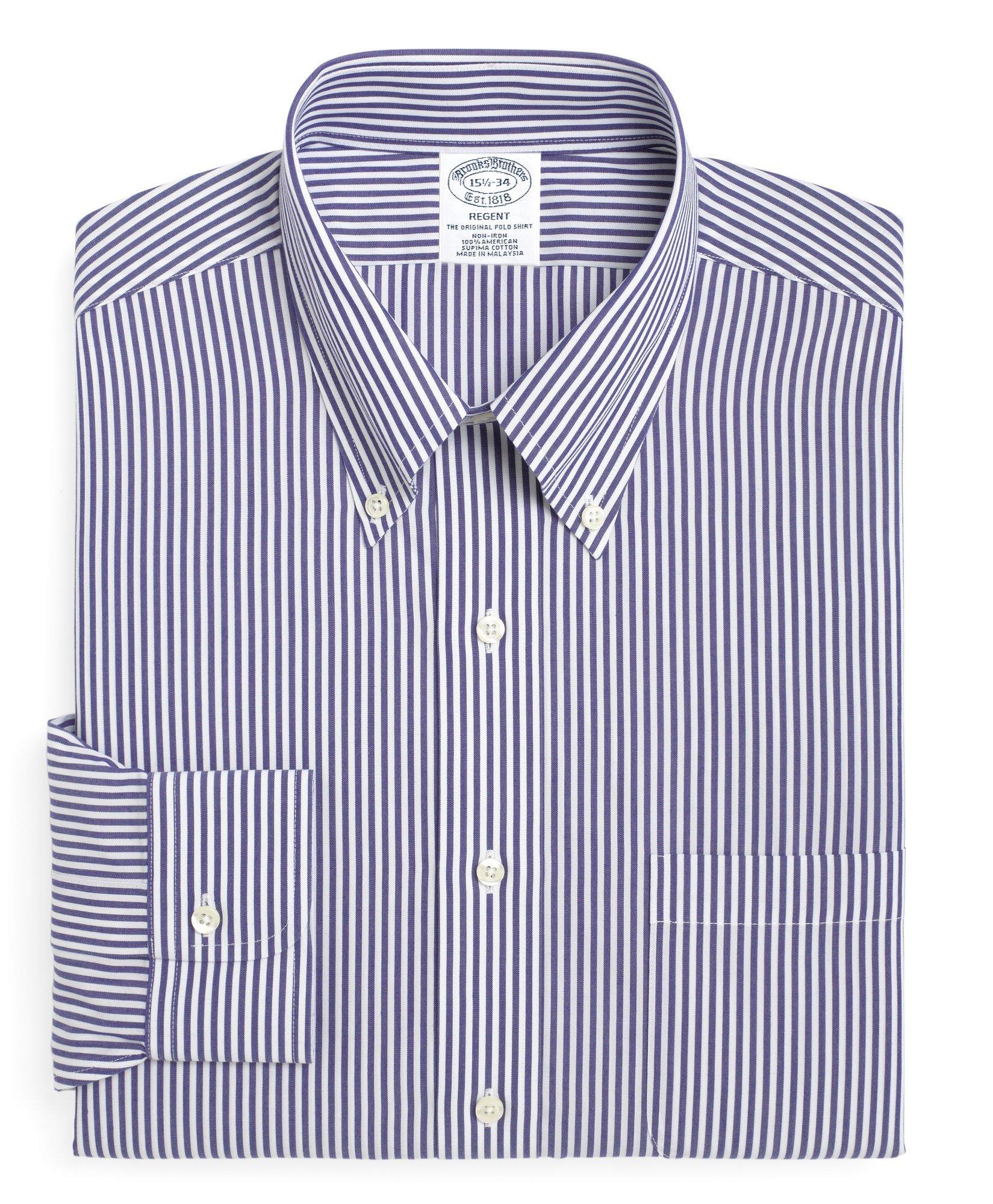 Regent Regular-Fit Dress Shirt, Non-Iron Bengal Stripe