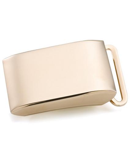 Gold Plated Sterling Plain Plaque Buckle, image 1