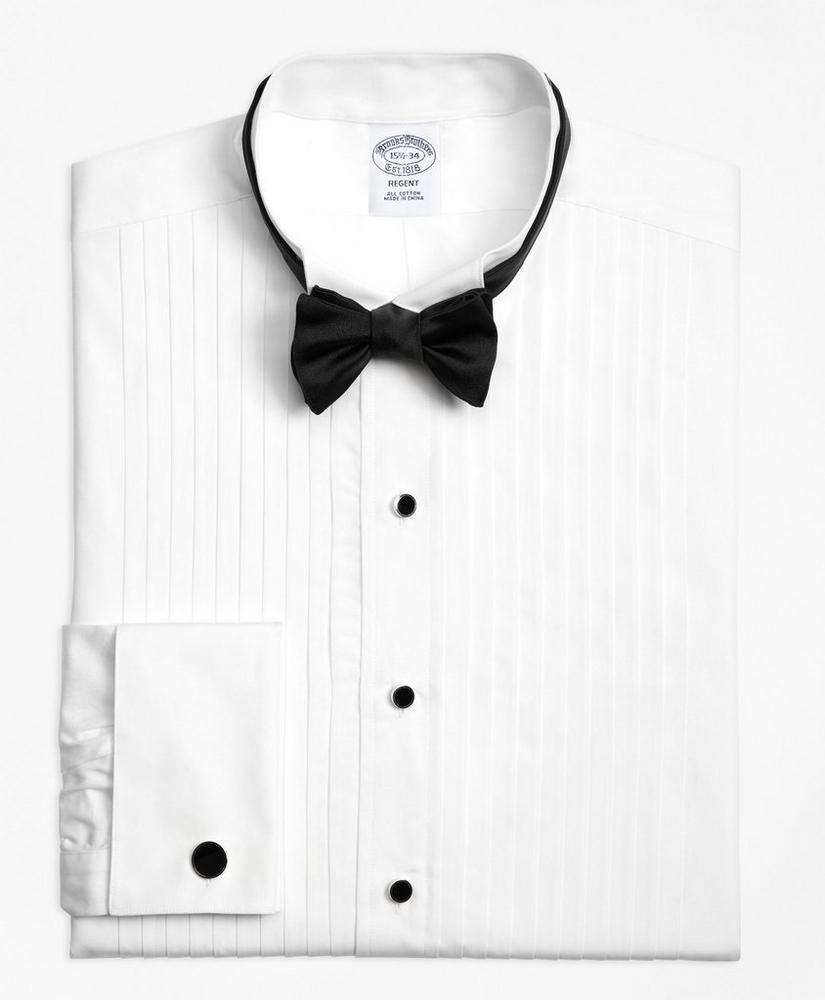 Regent Fit Ten-Pleat Wing Collar Tuxedo Shirt, image 1