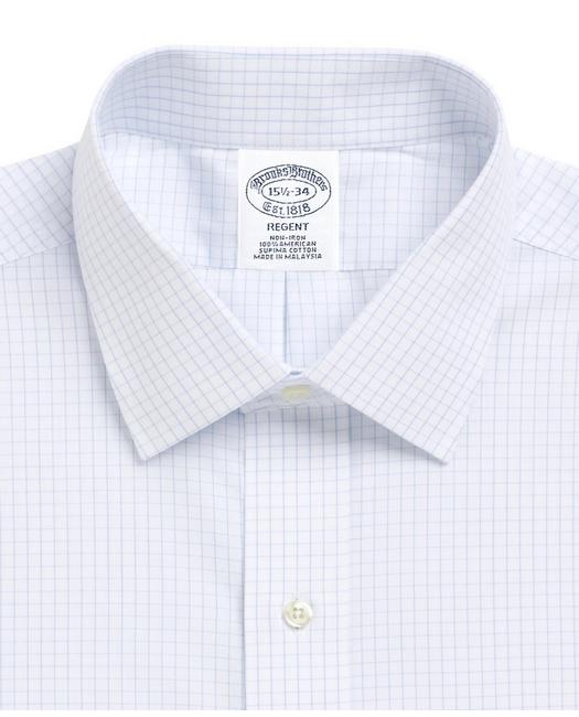 Men's Non-Iron Slim Fit Houndstooth Dress Shirt | Brooks Brothers