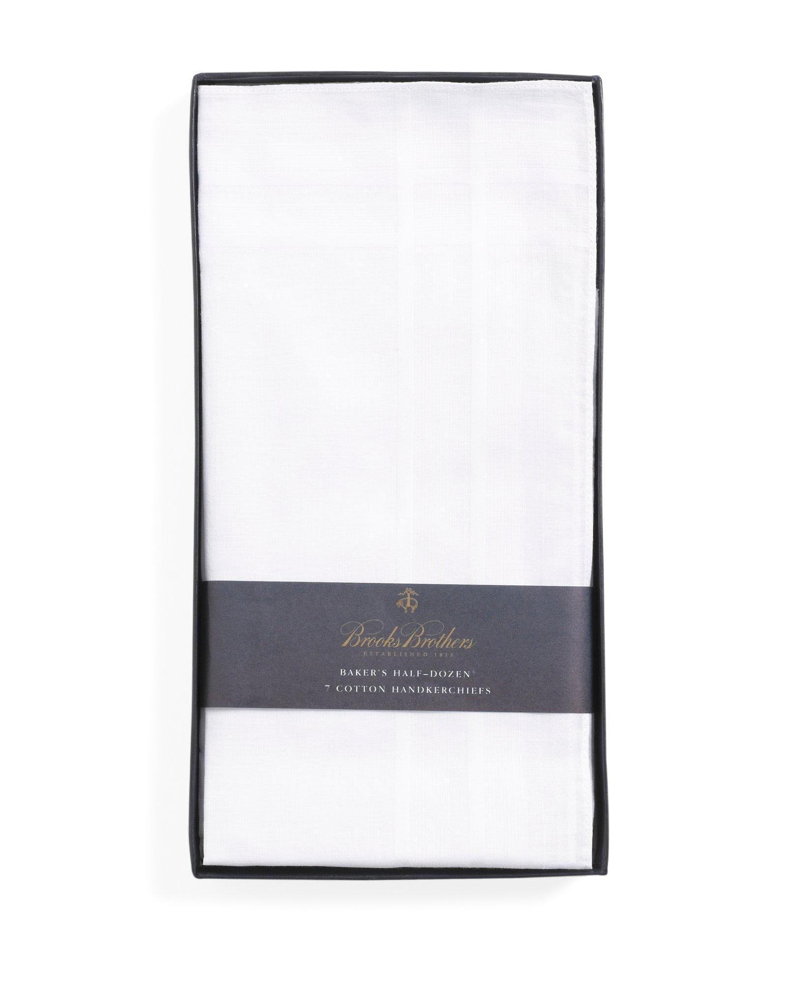 Brooks Brothers Pure Cotton Handkerchiefs-set Of 7 Shoes In White