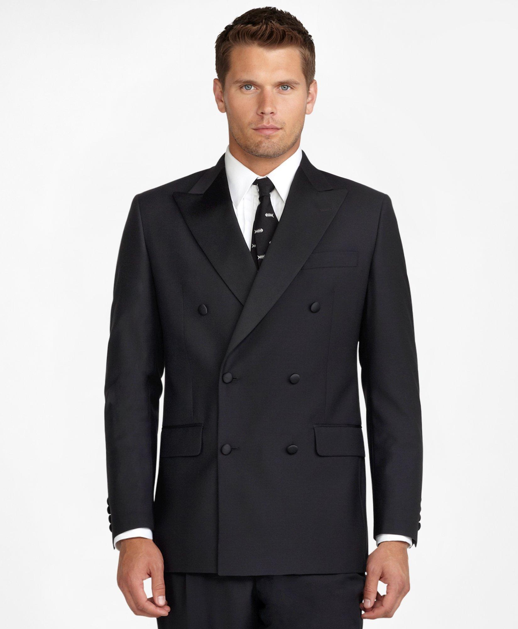 Men's Black Double-Breasted Tuxedo Jacket | Brooks Brothers