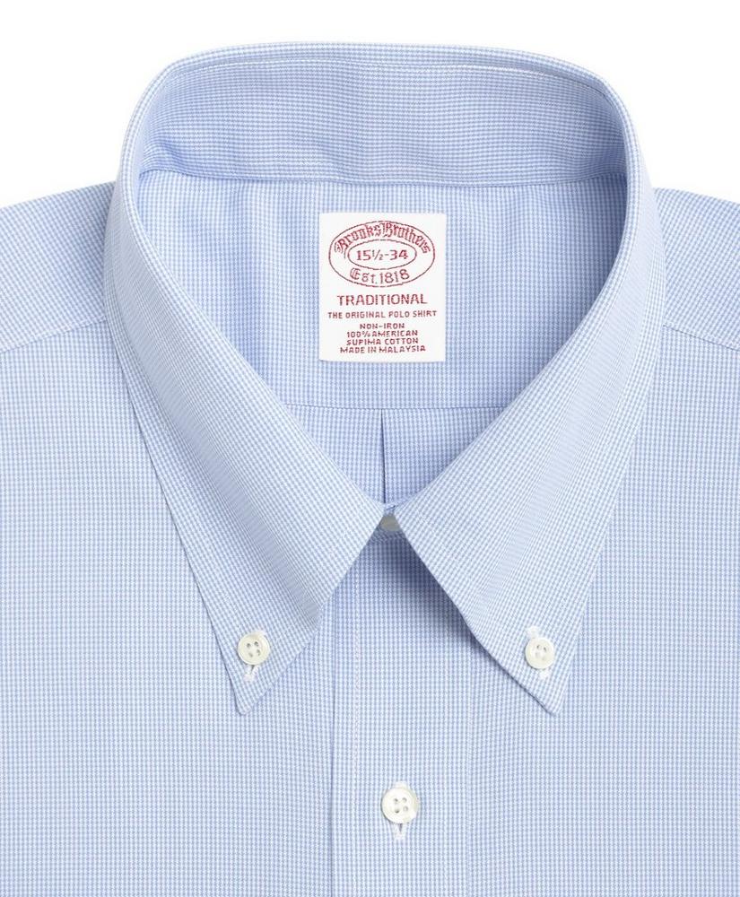 Traditional Extra-Relaxed-Fit Dress Shirt, Non-Iron Houndstooth, image 2