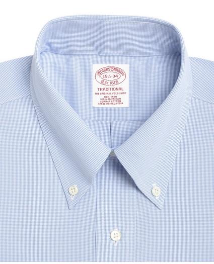 Traditional Extra-Relaxed-Fit Dress Shirt, Non-Iron Houndstooth, image 2