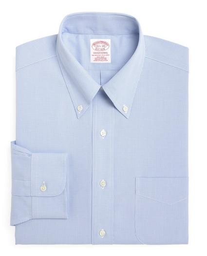 Traditional Extra-Relaxed-Fit Dress Shirt, Non-Iron Houndstooth, image 4