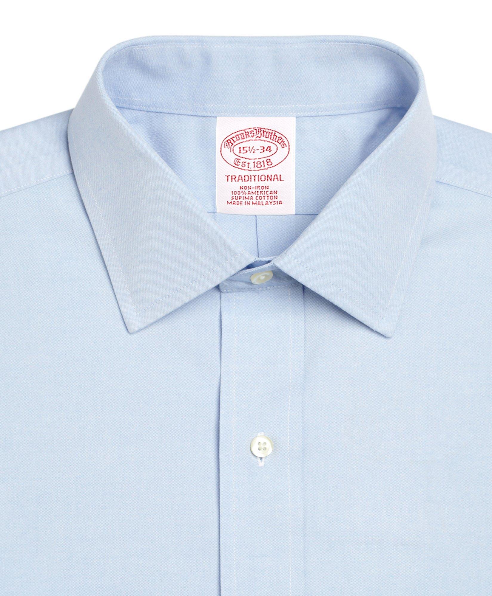Men's Non-Iron Traditional Fit Spread Collar Dress Shirt | Brooks