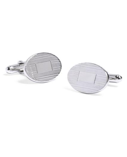 Engravable Oval Cuff Links, image 1