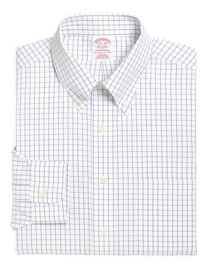 Traditional Extra-Relaxed-Fit Dress Shirt, Non-Iron Windowpane, image 4