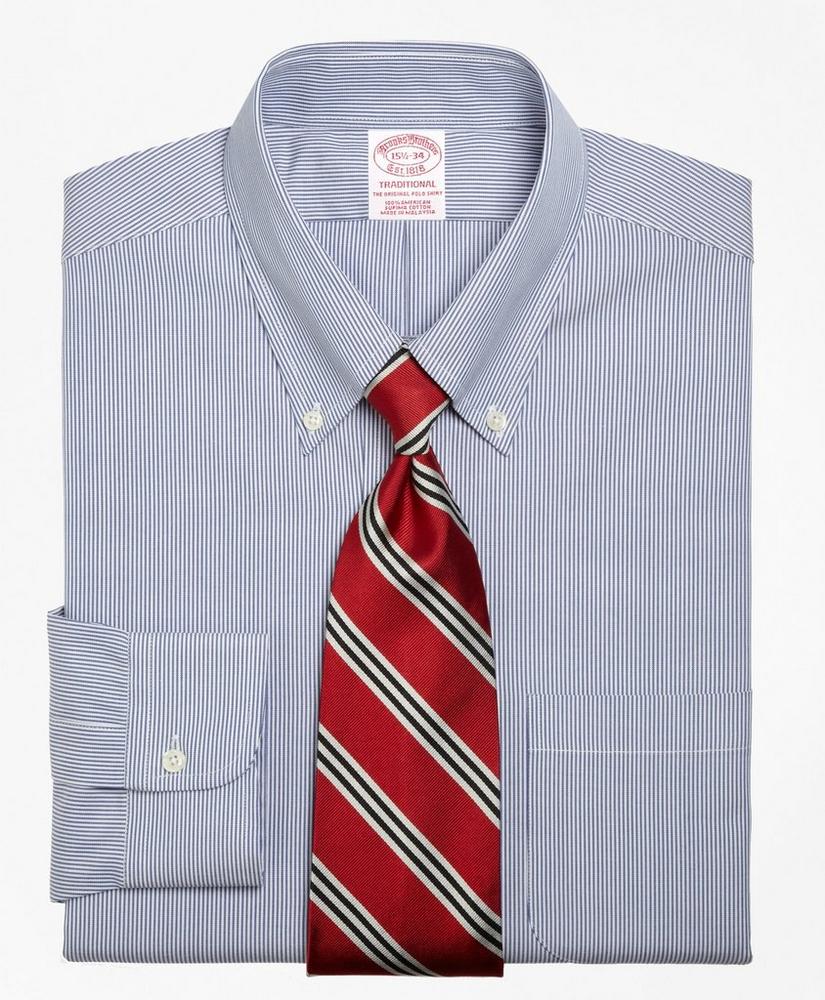 Traditional Extra-Relaxed-Fit Dress Shirt, Stripe, image 1