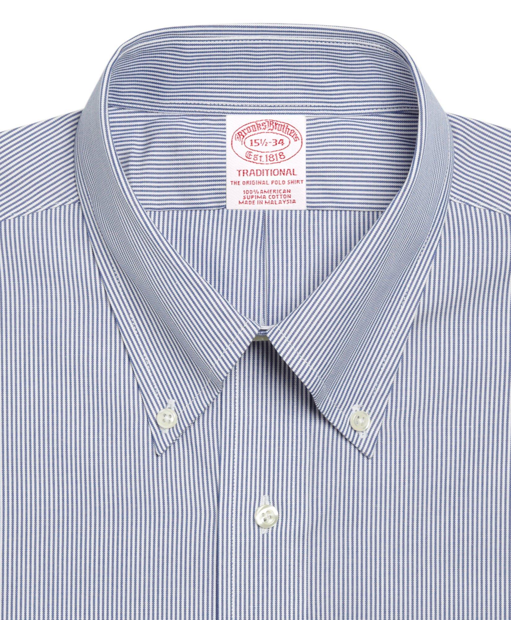 Traditional Extra-Relaxed-Fit Dress Shirt, Stripe