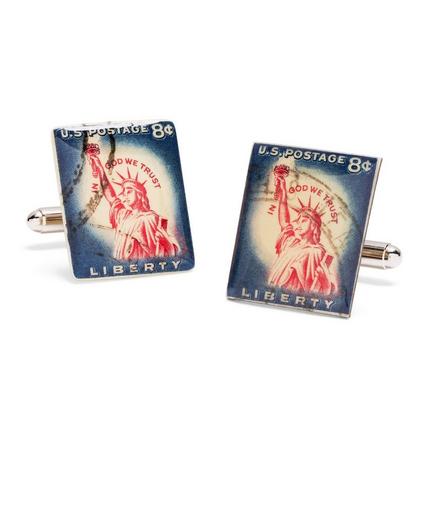 Vintage Liberty Stamp Cuff Links, image 1