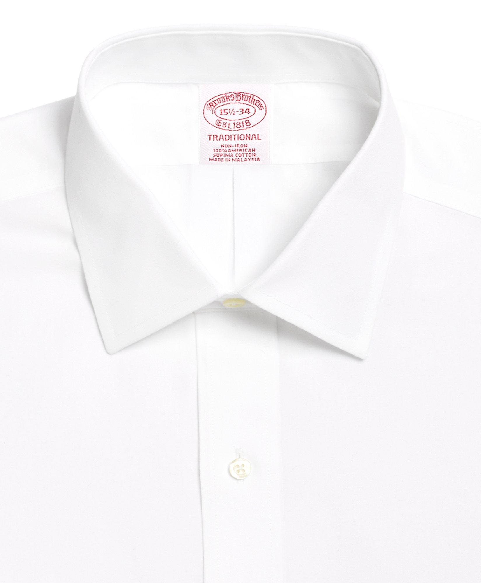 Brooks Brothers Men's Stretch Regent Regular-Fit Dress Shirt, Non-Iron Twill English Collar French Cuff Micro-Check | Pink | Size 17½ 38 - Shop