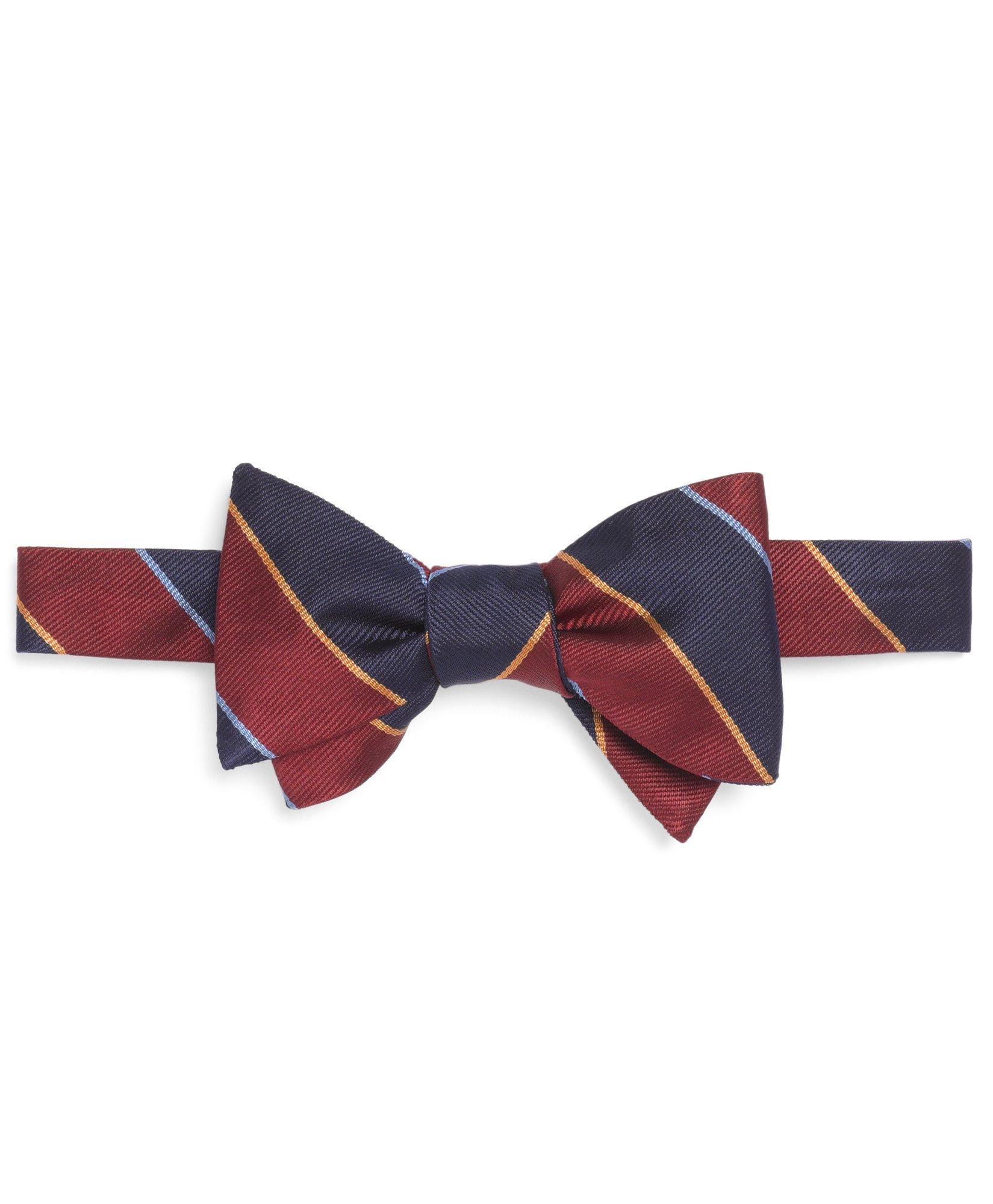 Beck Men's Bow tie - store twill stripe navy bowtie