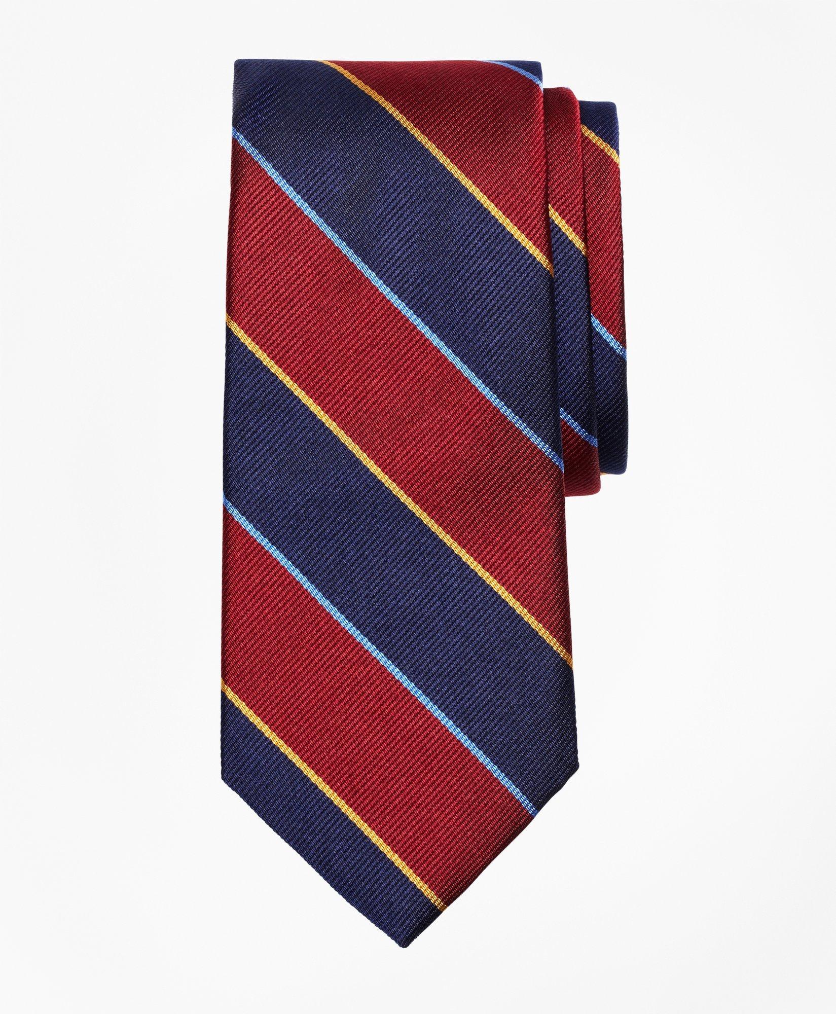 Boys' Burgundy and Navy Argyle Sutherland Stripe Tie | Brooks Brothers
