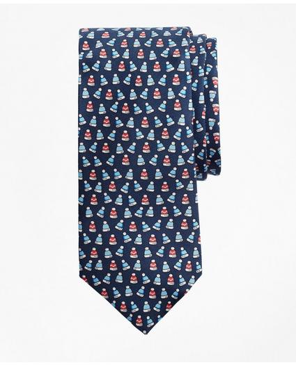 Boys Winter Hat Printed Tie, image 1