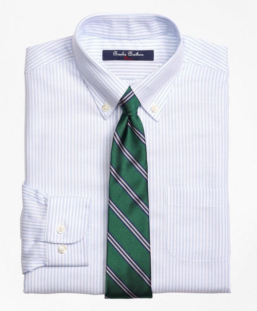 Boys Non-Iron Supima® Cotton Oxford Stripe Dress Shirt, image 1