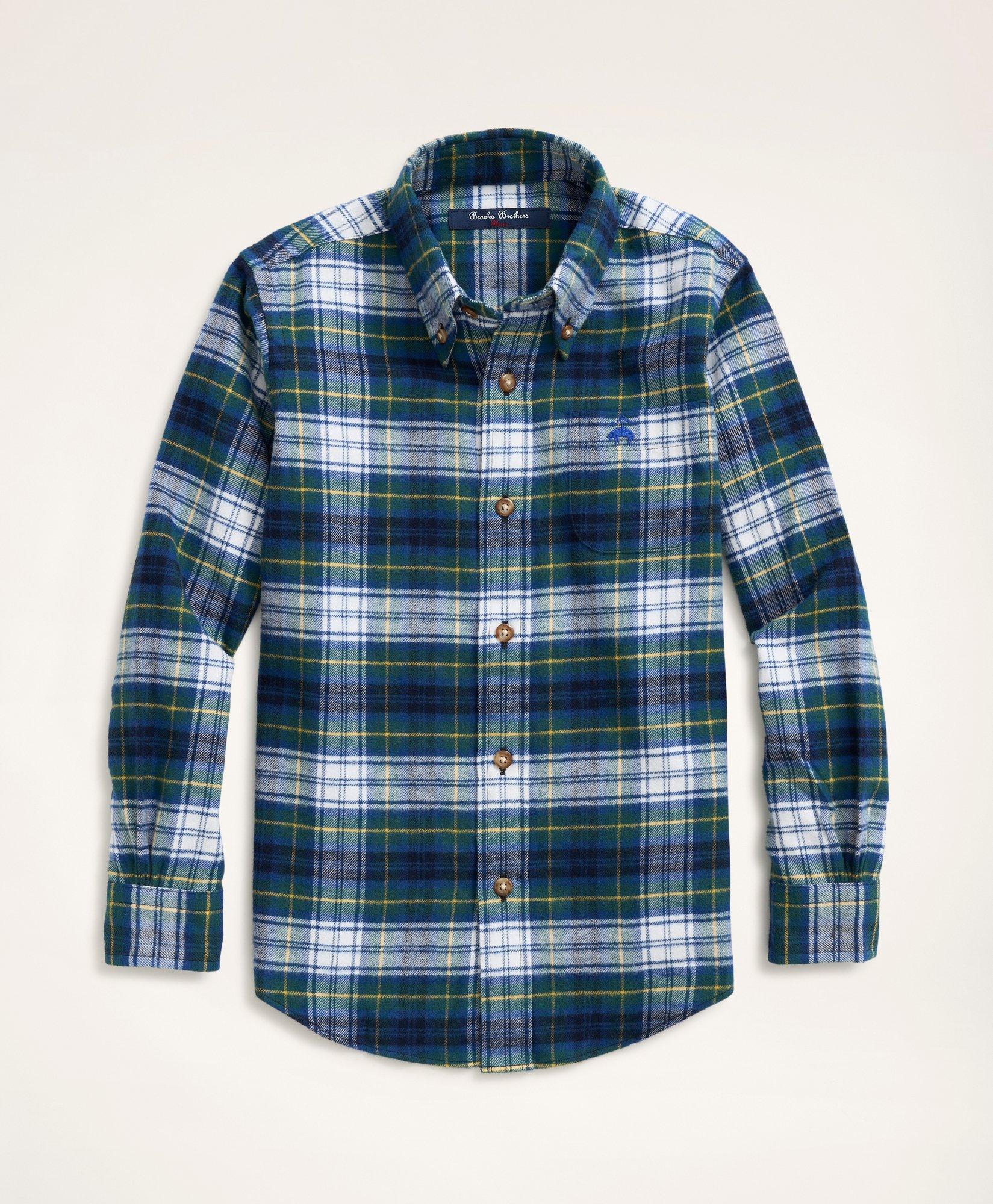 Boys Plaid Flannel Sport Shirt