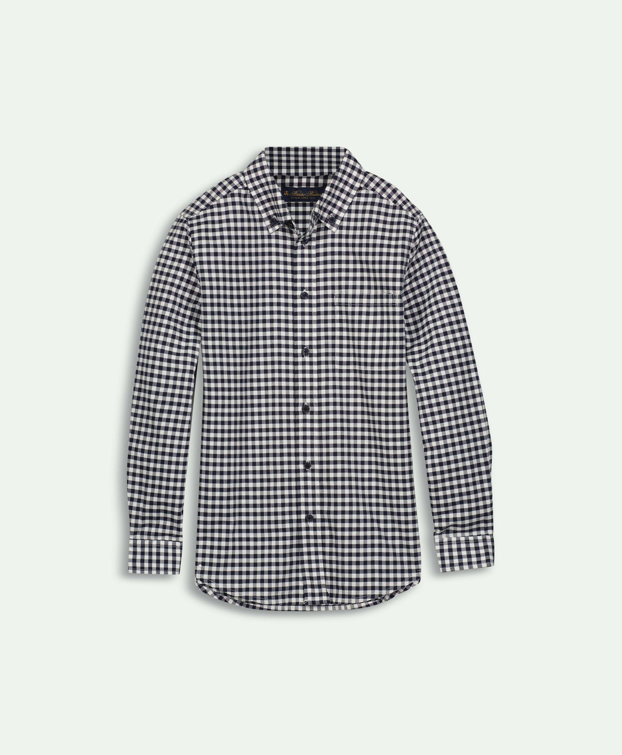 Boys Cotton Oxford Gingham Sport Shirt