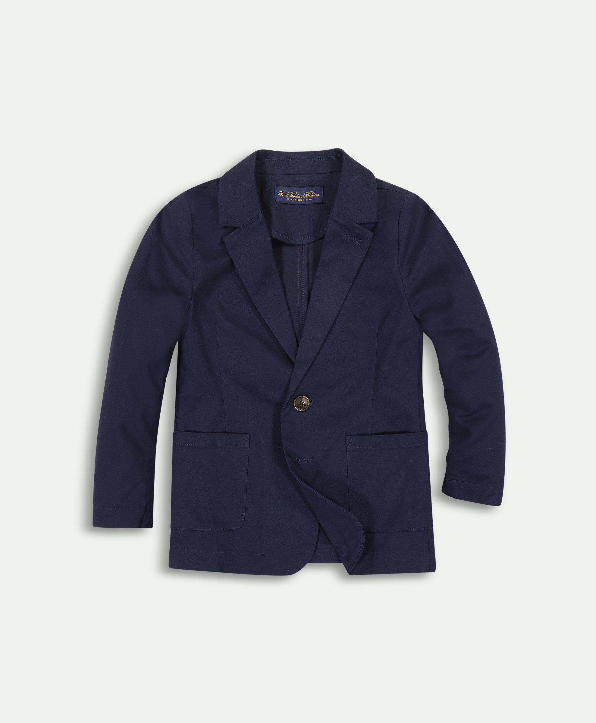 Boys Two-Button Cotton Blazer