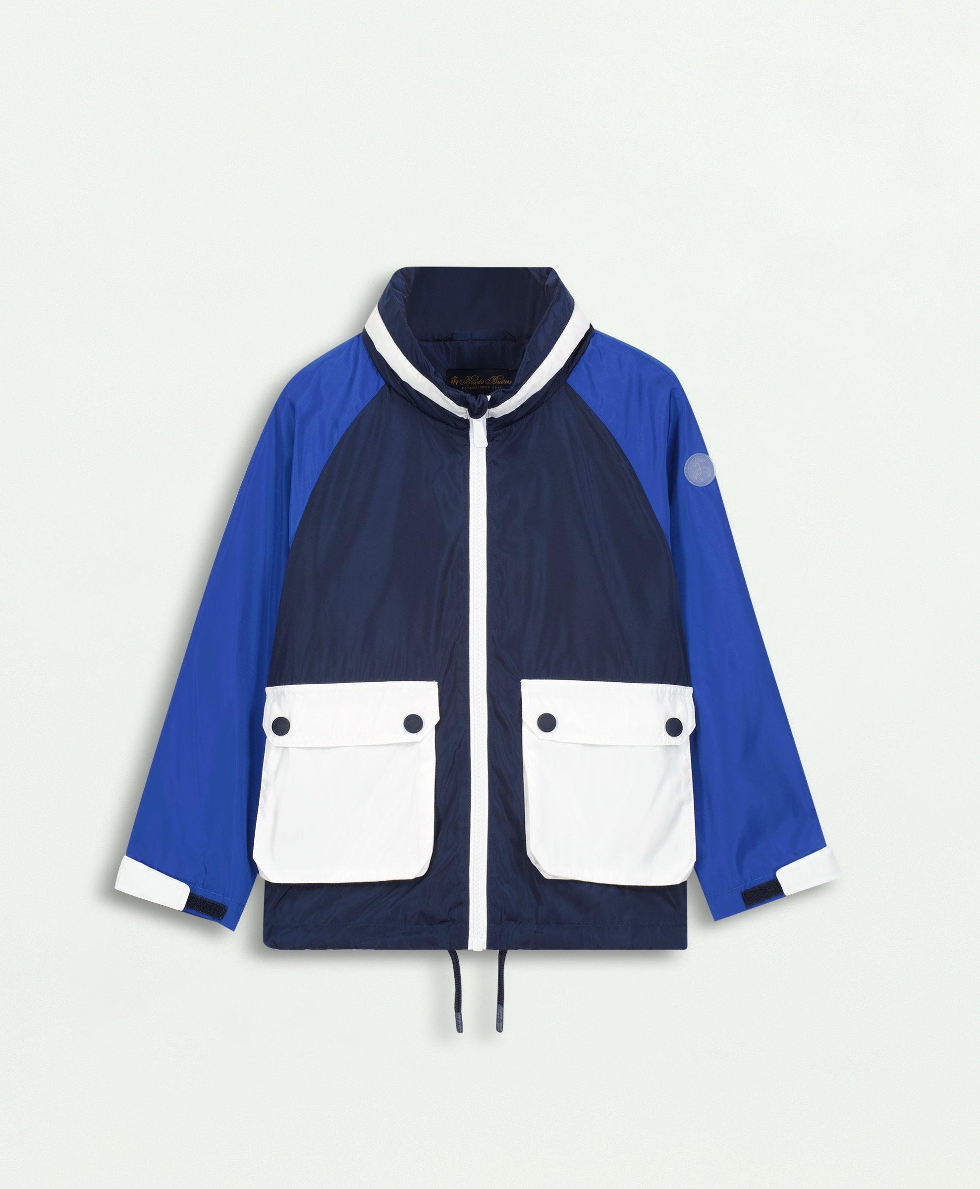 Kids Hooded Color-Block Windbreaker, image 1