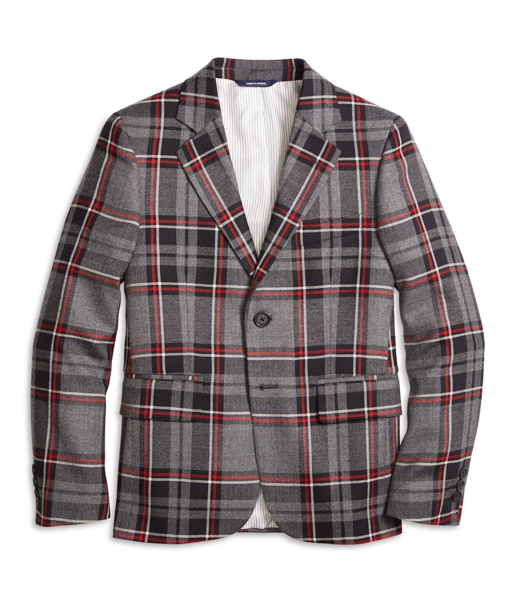 Boys sales plaid coat